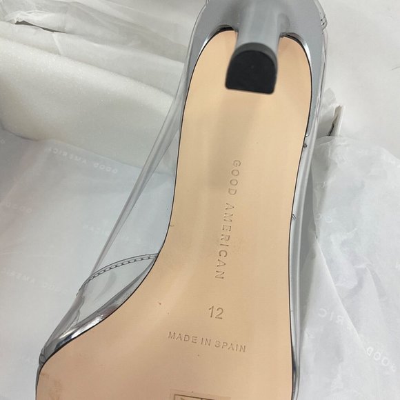 Good American Heels Womens Size 12 Clear Pump Cinder F*cking Rella $260 Nib - Picture 11 of 12
